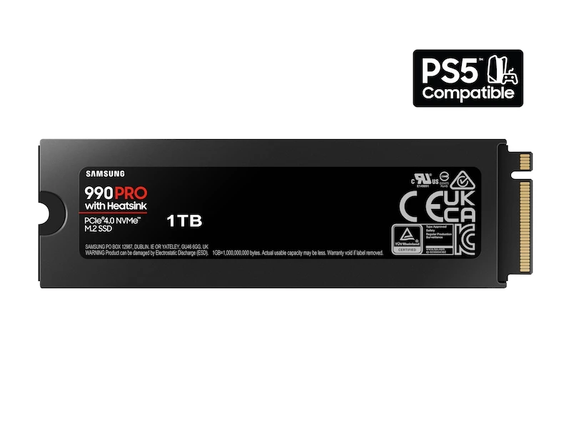 Samsung 990 PRO 1TB NVMe M.2 Internal SSD with Heatsink