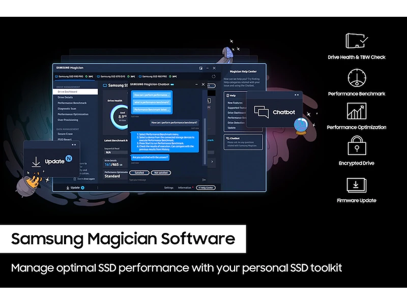 Samsung 990 PRO 2TB NVMe M.2 Internal SSD with Heatsink