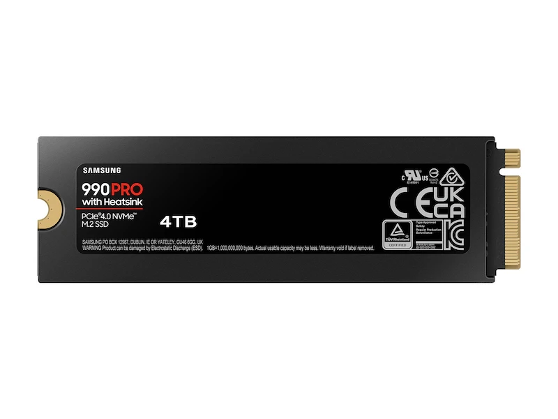 Samsung 990 PRO 4TB NVMe M.2 Internal SSD with Heatsink
