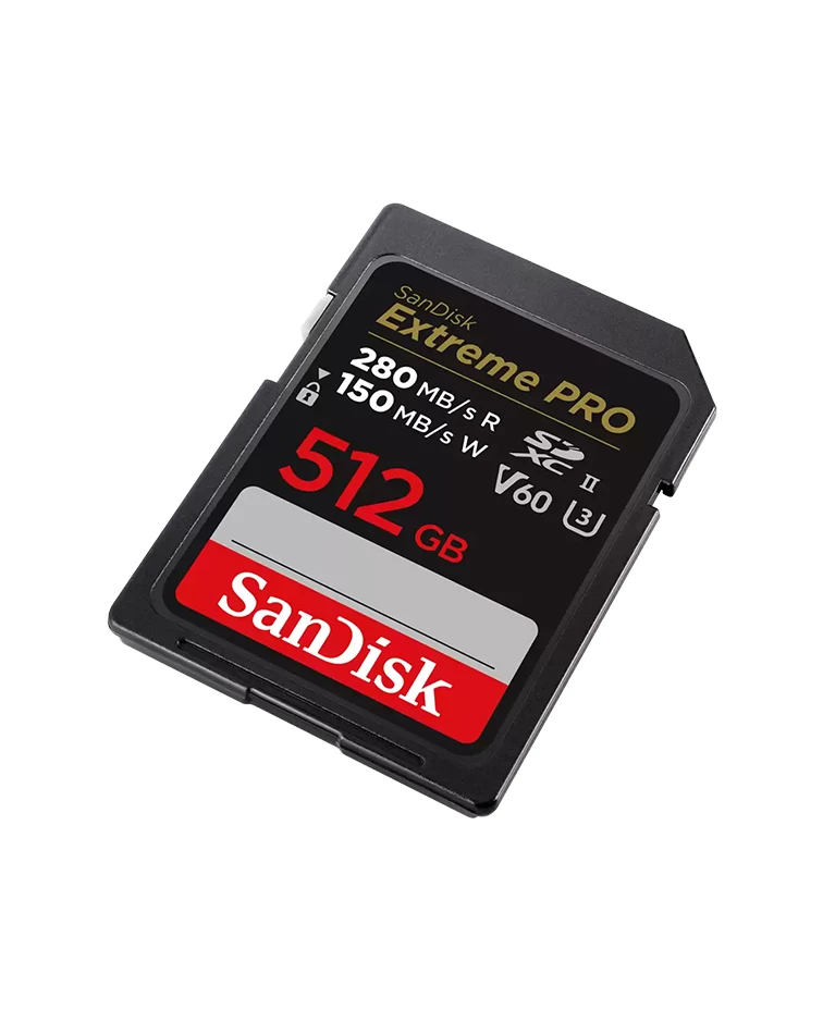 SanDisk Extreme PRO 512GB V60 UHS-II SD cards, 280/150MB/s,V60,C10,UHS-II