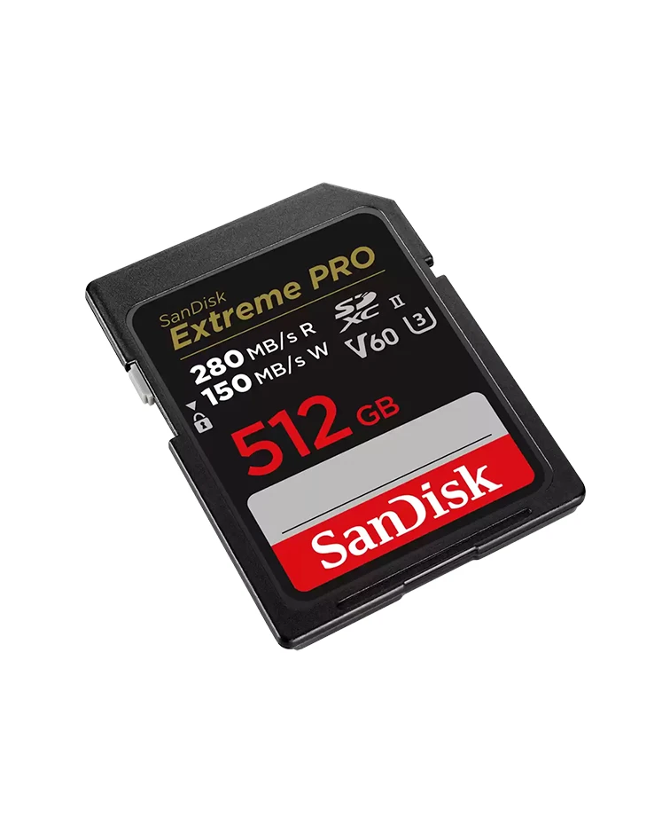 SanDisk Extreme PRO 512GB V60 UHS-II SD cards, 280/150MB/s,V60,C10,UHS-II