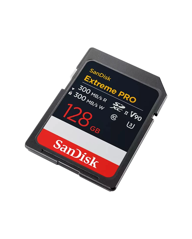 SanDisk Extreme PRO 128GB SDXC Memory Card, 300MB/s Read & Write speeds, 8K, V90, UHS-II