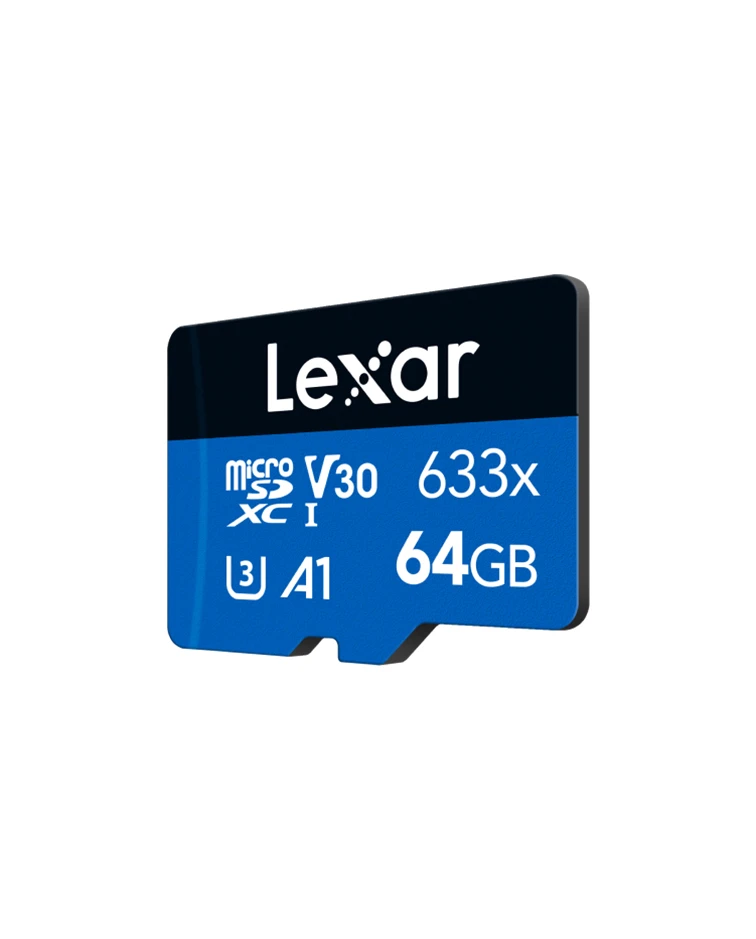 Lexar® 64GB High-Performance 633x microSDHC™/ microSDXC™ UHS-I Card BLUE Series