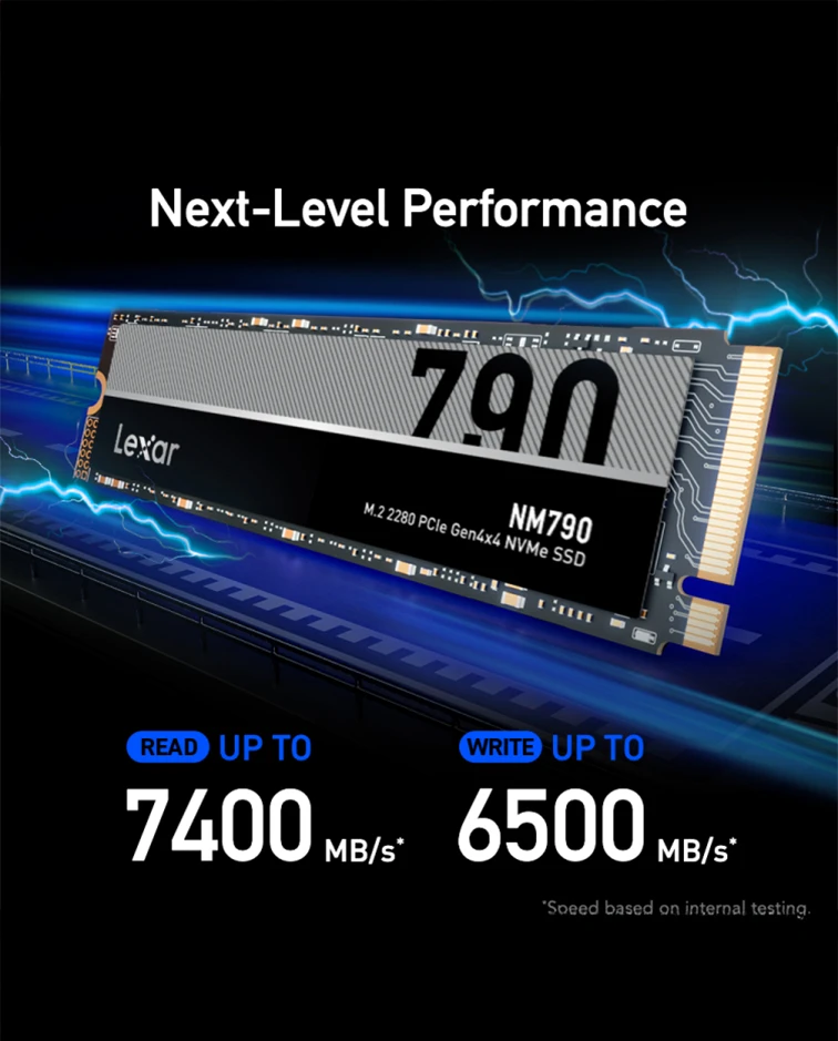 Lexar® 2TB NQ780 M.2 2280 PCIe Gen 4×4 NVMe SSD