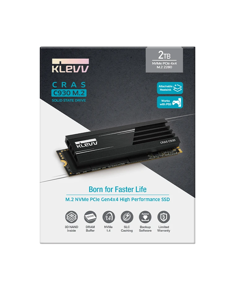 KLEVV CRAS C930 1TB M.2 2280 NVMe PCIe Gen4x4