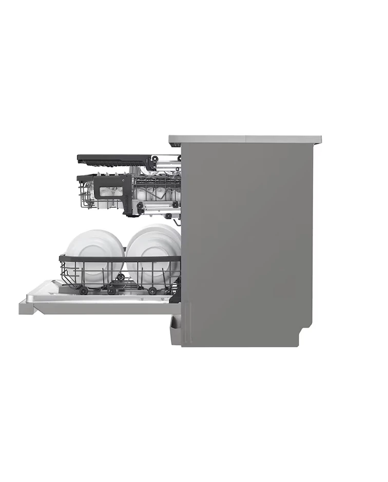 LG 14-Place Dishwasher, QuadWash™, Inverter Direct Drive, Platinum Silver