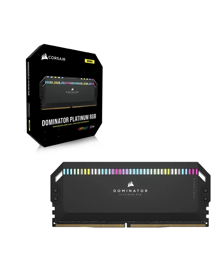 CORSAIR DOMINATOR RGB DDR5 32GB (2 x 16GB) DDR5 6000 CL36-38-38-76 1.25V Intel XMP - BLACK