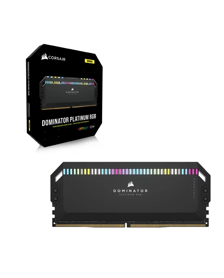 CORSAIR DOMINATOR RGB DDR5 64GB (4 x 16GB) DDR5 6400 CL32-40-40-84 1.40V Intel XMP - BLACK