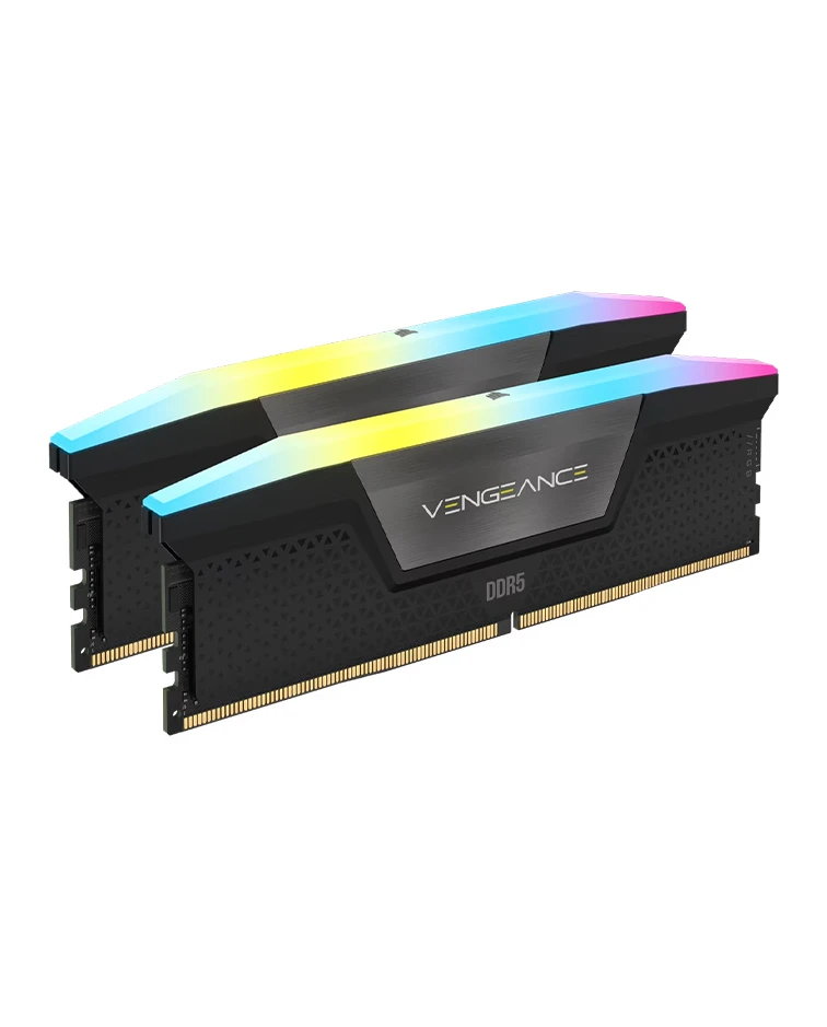 CORSAIR VENGEANCE RGB DDR5 96GB (2 x 48GB) DDR5 7200 CL40-54-54-116 1.40V Intel XMP - BLACK