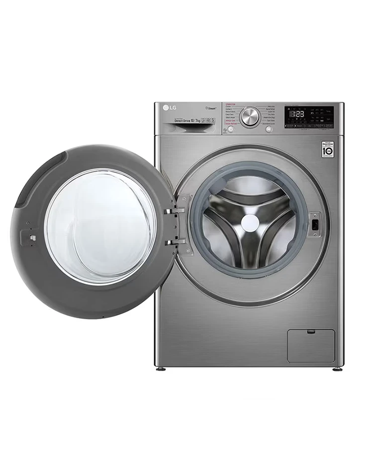 LG Washer/Dryer Combo, 10kg Wash / 6kg Dry, Steam™, Silver