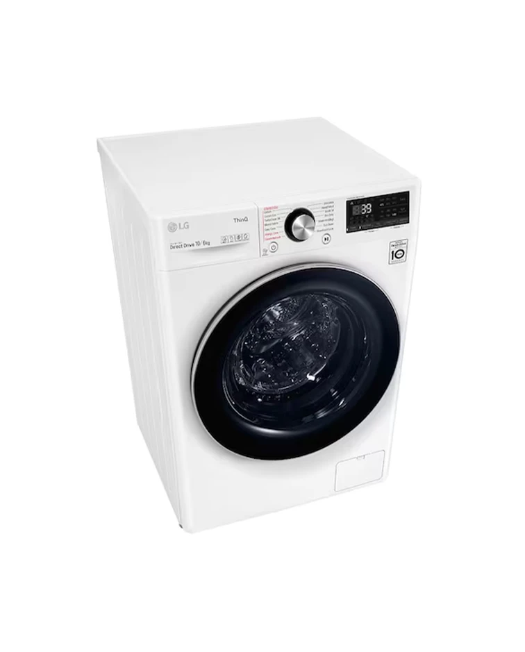 LG Washer/Dryer Combo, 10kg Wash / 6kg Dry, Steam™, White