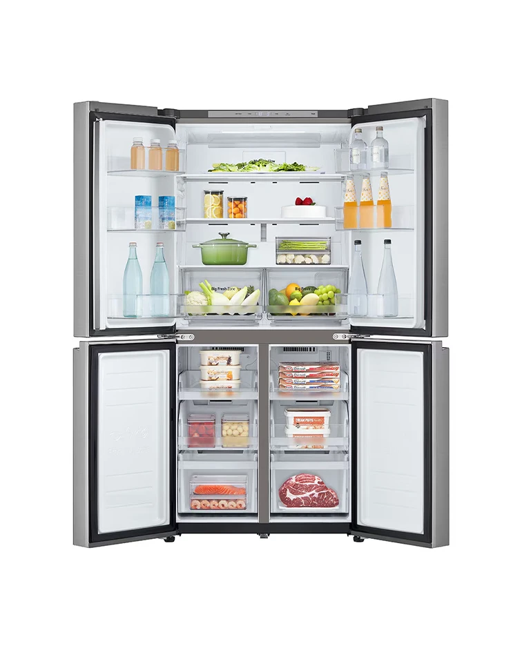 LG French Door Refrigerator, 330L, Chrome, Smart Cooling System