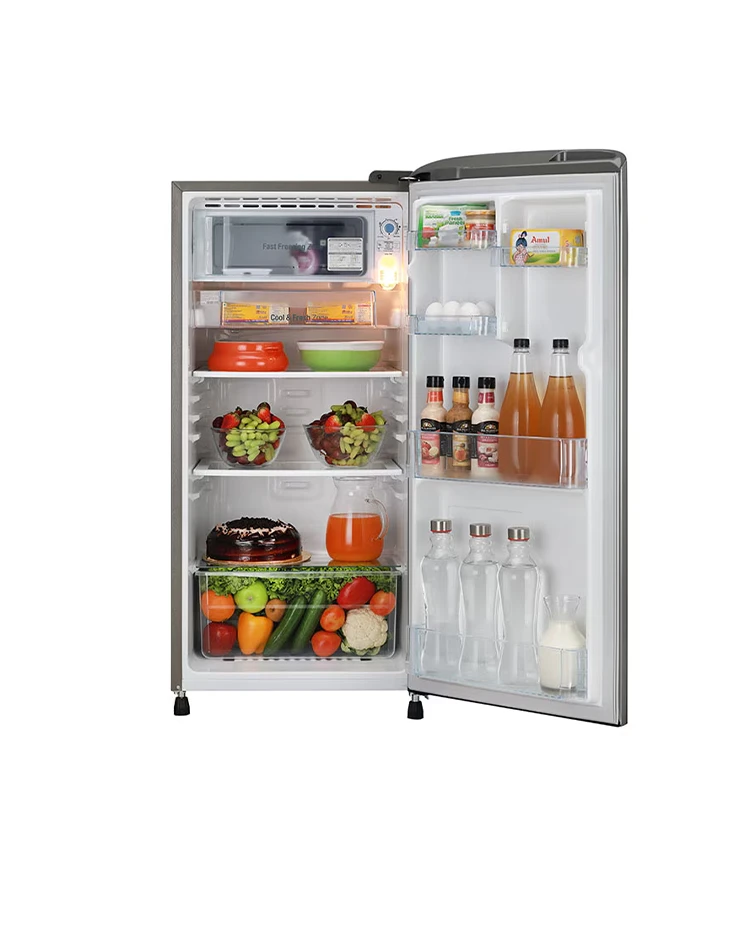 LG Bottom Freezer Refrigerator, 201L, Stainless Steel, Smart Cooling