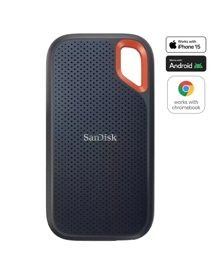 SanDisk Extreme Portable SSD, 1TB, Royal Blue, Upto 1050MB/s R & 1000MB/s W, IP65, 3Meter Drop Resistance, HW Protection, 5 Y Warranty