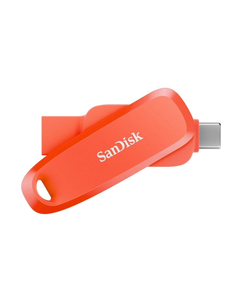 SanDisk Phone Drive USB Type-C/USB Type-A devices, 100MB/s, 512GB - Nasturtium Orange Color