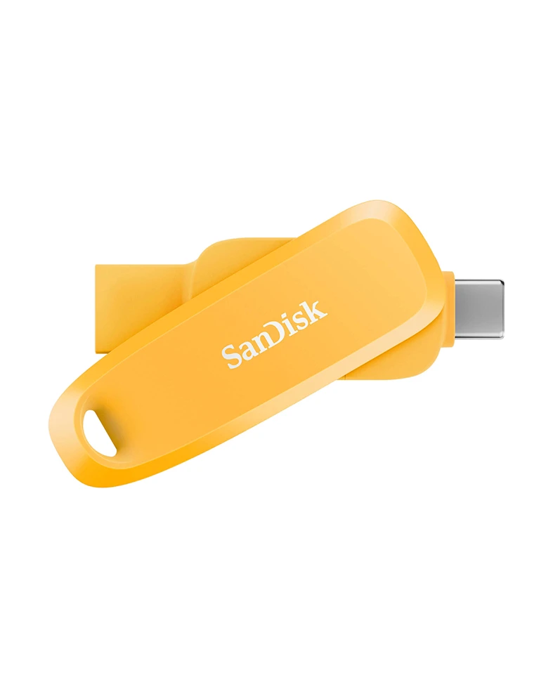 SanDisk Phone Drive USB Type-C/USB Type-A devices, 100MB/s, 64GB - Yellow Daffodil Color