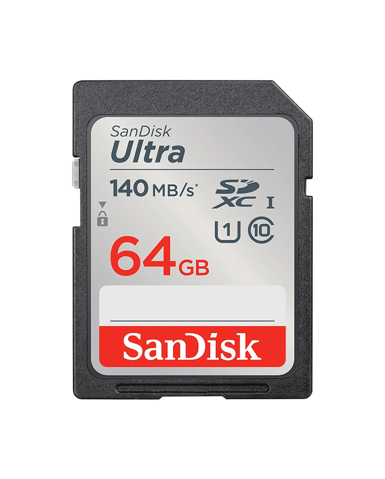SanDisk Ultra UHS I 64GB SD Card 140MB/s for DSLR and Mirrorless Cameras, 10Y Warranty