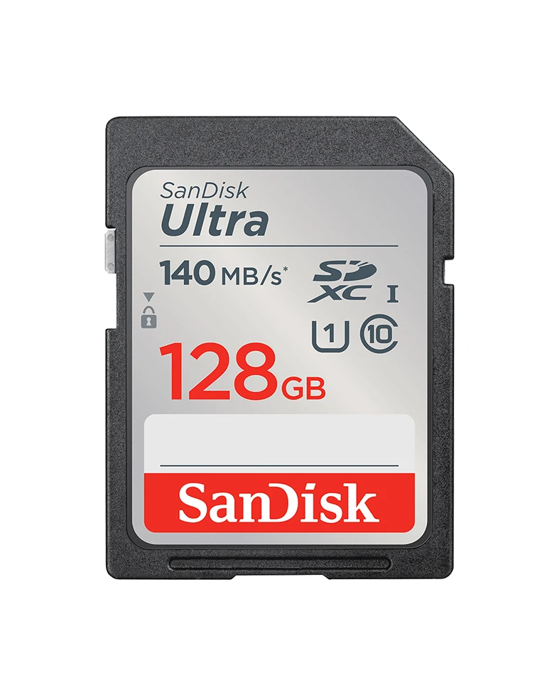 SanDisk Ultra UHS I 128GB SD Card 140MB/s for DSLR and Mirrorless Cameras, 10Y Warranty