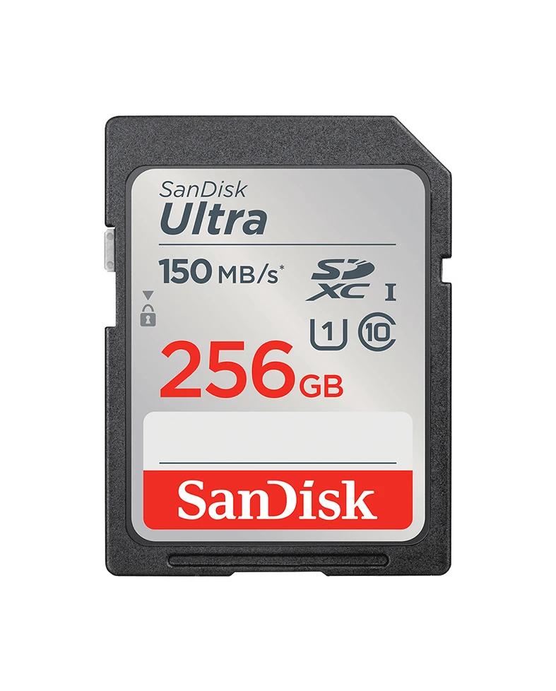 SanDisk Ultra UHS I 256GB SD Card 150MB/s for DSLR and Mirrorless Cameras, 10Y Warranty