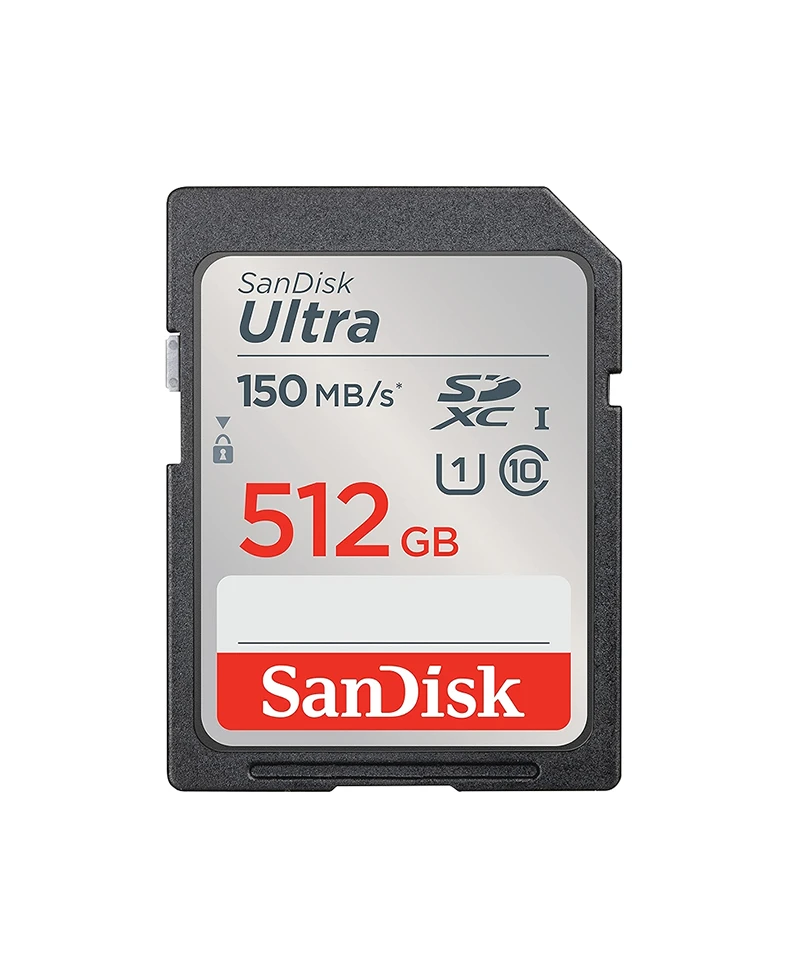 SanDisk Ultra UHS I 512GB SD Card 150MB/s for DSLR and Mirrorless Cameras, 10Y Warranty