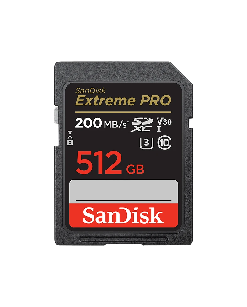 SanDisk Extreme Pro SD UHS I 512GB Card for 4K Video for DSLR and Mirrorless Cameras 200MB/s Read & 140MB/s Write, Lifetime Warranty