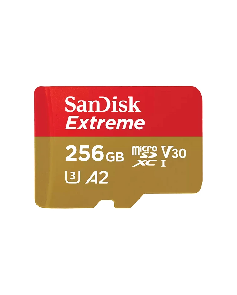 SanDisk Extreme microSD UHS I Card 256GB for 4K Video on Smartphones, Action Cams & Drones 190MB/s Read, 130MB/s Write, Lifetime Warranty