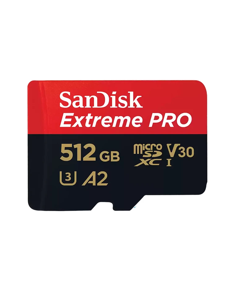 SanDisk Extreme Pro microSD UHS I Card 512GB for 4K Video on Smartphones, Action Cams & Drones 200MB/s Read, 140MB/s Write, Lifetime Warranty