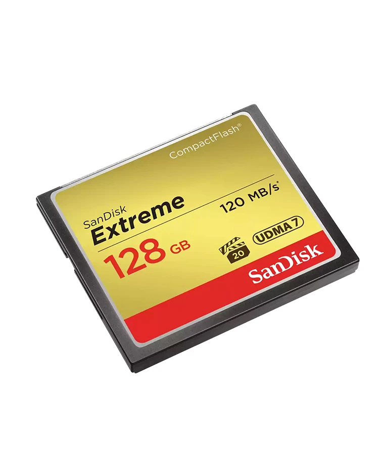 SanDisk Extreme CF 120MB/s, 85MB/s write, UDMA7, 128GB