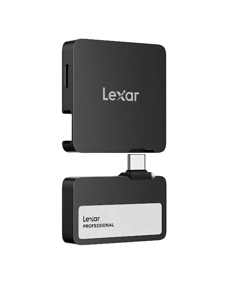 Lexar® 2TB Professional Go Portable SSD with Hub Black Series