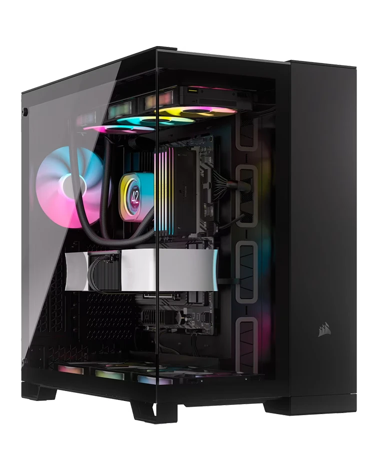 CORSAIR 6500X Tempered Glass Mid-Tower, Black