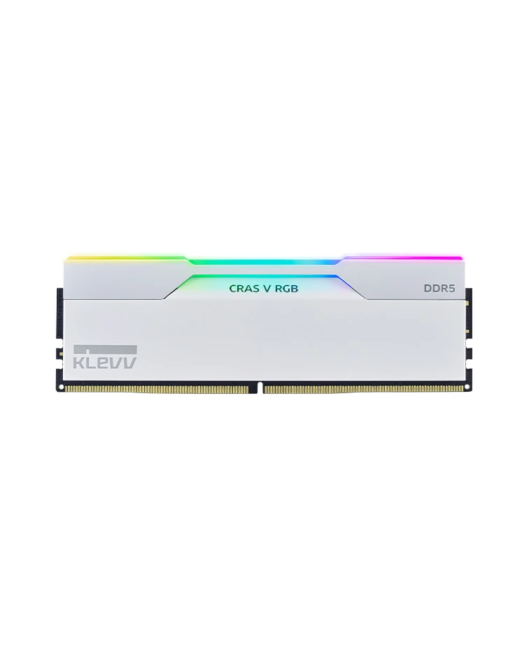 KLEVV CRAS V WHITE DDR5 32GB (2x16) 6400MHz CL30 RGB OPTIMIZED FOR AMD