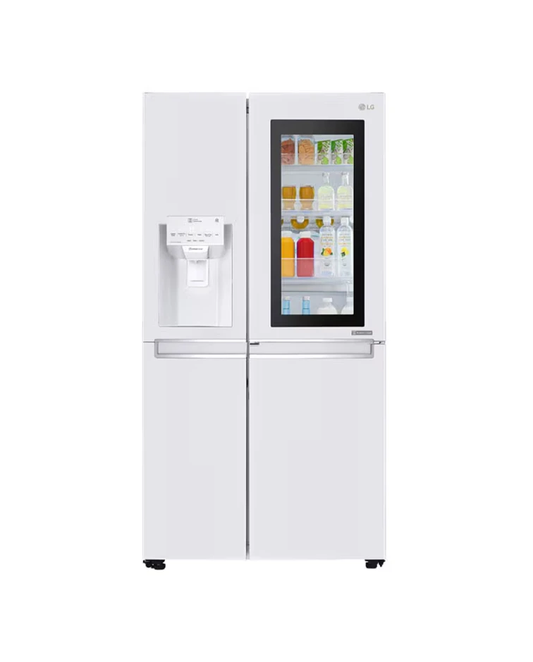 LG Side-by-Side Refrigerator, 675L, InstaView™ Door-in-Door™, White