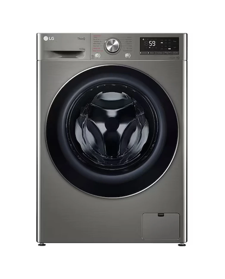 LG Front Load Washer, 10.5kg, TurboWash™ 360, Steam™, Graphite